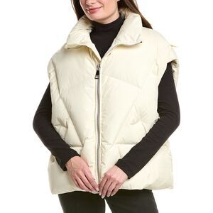 Khrisjoy Womens  Moon Wool & Cashmere-Blend Lined Puffer Vest, Yellow